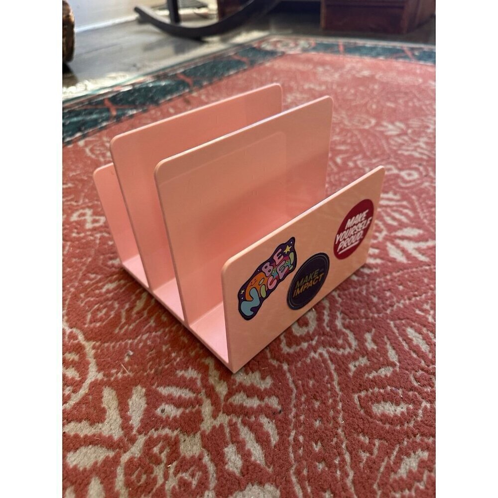 Pink Plastic File folder holder